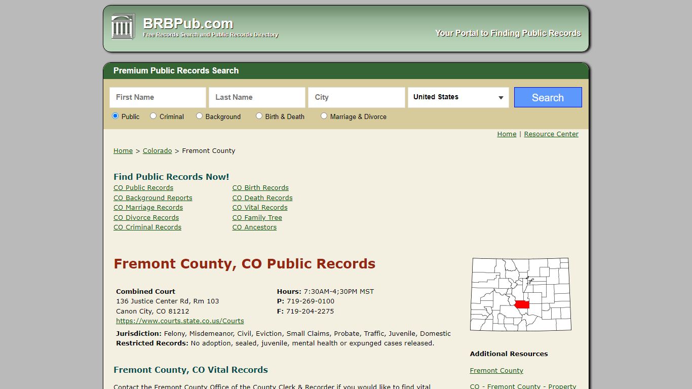 Fremont County Public Records | Search Colorado Government ...